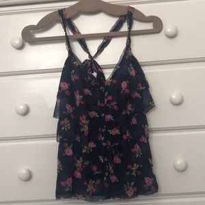 NWOT ruffle chiffon tank top